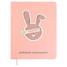 Дневник школьный арт. 68768 / 15 СЕРЕБРЯНЫЙ ЗАЙЧИК (кожзам: А5+; твёрдый переплёт, материал обложки