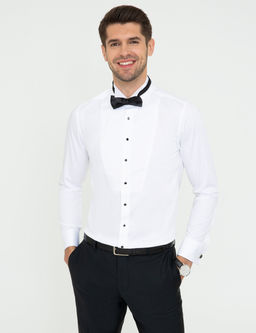 Beyaz Ekstra Slim Fit Smokin G_mlek