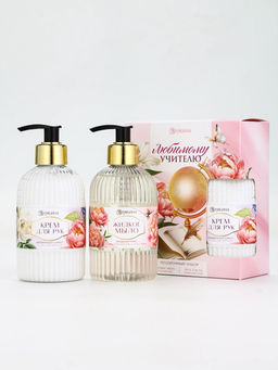 Подарочный набор Любимому учителю, мыло для рук 300 мл, крем для рук 300 мл, Чистое счастье  фото 3