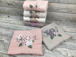 Полотенце EFOR ELIT 6 шт хлопок (70*140) модель букет сирени