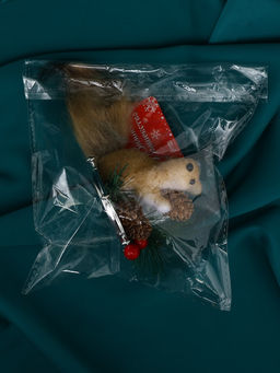 Ёлочная игрушка Бельчонок на веточке 7.512 см, бежевый - Зимнее волшебство фото 6