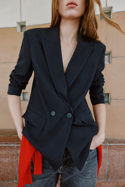 OVERSIZE DOUBLE-BREASTED BLAZER - Zara фото 10