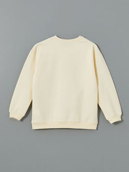 Bisiklet Yaka Bask?l? K?z ?ocuk Sweatshirt - Waikiki фото 2