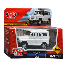 Машина металл UAZ Хантер длина 10,5 см, инерция, белый