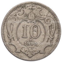 Монета 10 геллеров 1895 года Австрия