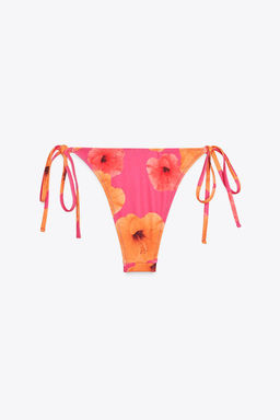 PRINTED TIE BIKINI BOTTOMS - Zara фото 4