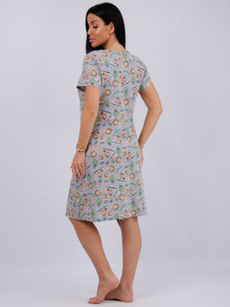 Халат "Красотка 8" серый, трикотаж