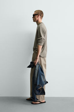 PANTAL?N RELAXED FIT ALGOD?N / Tostado - Zara фото 4