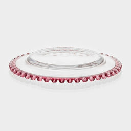 Тарелка «Розе», 19.5×19.5×2 см, стекло, каёмка розовая