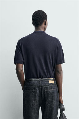 POLO PUNTO 100% LINO / Marino - Zara фото 3