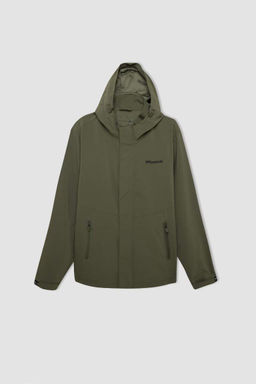 Водоотталкивающее пальто стандартной посадки DeFactoFit с капюшоном  фото 11