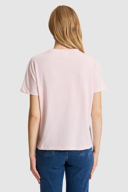 Kad_n A__k Pembe Bisiklet Yaka Ti__rt