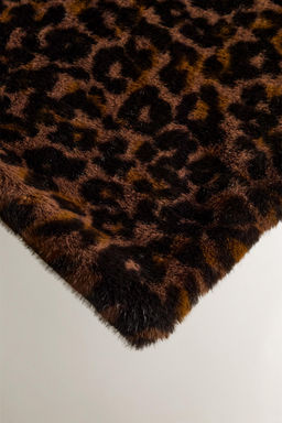 LEOPARD PRINT FAUX FUR THROW - Zara фото 2