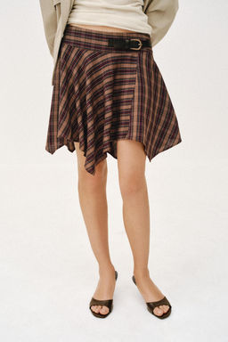 FALDA MINI CUADROS TRABILLA / Multicolor - Zara фото 2