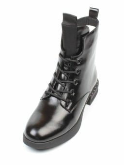 01-CH6315-21B100M BLACK Ботинки демисезонные женские (натуральная кожа, байка) - Фабричный китай фото 5