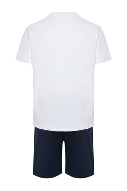 TRENDYOL MAN Lacivert Bask?l? Regular Fit Orme Sortlu Pijama Tak?m? TMNSS24PT00012 - Trendyolmilla фото 9
