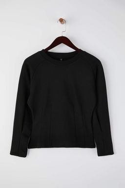 Ac?k Sar? Kal?n Sardonsuz Belden Oturmal? Bisiklet Yaka Orme Sweatshirt TWOAW26SW00068 - Trendyolmilla фото 9