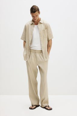 Pantal?n en mezcla de lino Easy-care Loose Fit - H&m фото 11