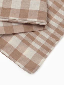 Пододеяльник евро Этель Beige cage, 200220 см, жатый хлопок  фото 4