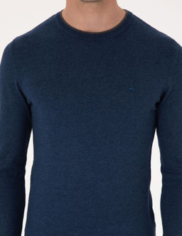 _ndigo Slim Fit Pamuk Kar___ml_ Bisiklet Yaka Triko Kazak - Cacharel фото 6