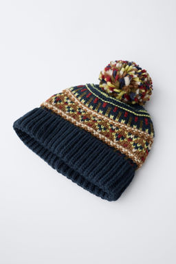 JACQUARD KNIT BEANIE - Zara фото 2