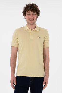 Erkek Slim Fit Polo Yaka A__k Haki Basic Ti__rt Sepette S_rpriz _ndirim