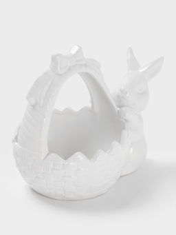 Конфетница Доляна «Зайка», 450 мл, 20×13×16.3 см, доломит, белая