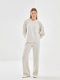 Bisiklet Yaka Oversize Kad?n Sweatshirt