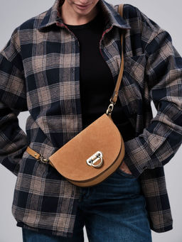 Сумка замшевая кросс-боди Azaro 31032 глина