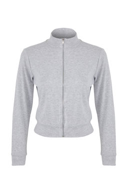 Lacivert Fermuarl? Slim/Vucuda Oturan Orme Sweatshirt TWOSS25SW00006 - Trendyolmilla фото 5