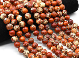 Бусины из агата тибетского шарик 14мм цвет рыжий, 37см, 27 бусин Радуга камня