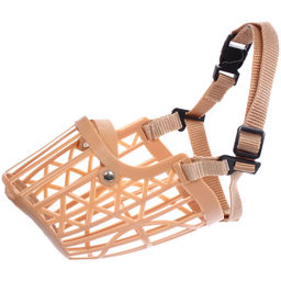 Цена за 2 шт. Намордник гуманный из гибкого пластика "Мой Бро", цвет светло - бежевый, №6 (лейбл)