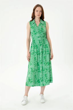 U. S. Polo Assn Женское темно-зеленое тканое платье - U.s. polo assn фото 9