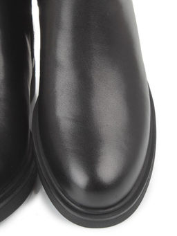 Z4213M BLACK Полусапоги зимние женские (натуральная кожа, натуральный мех)