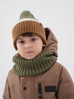 Снуд из смесовой шерсти Полынь вертикальная вязка - Bungly фото 2