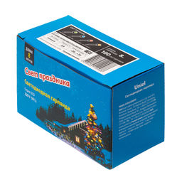 ULD-S0800-100/DGA MULTI IP20 CRYSTAL-1 Гирлянда светодиодная с контроллером Кристал-1, 8м. 100 светодиодов. Разноцветный свет. Провод зеленый. ТМ Uniel