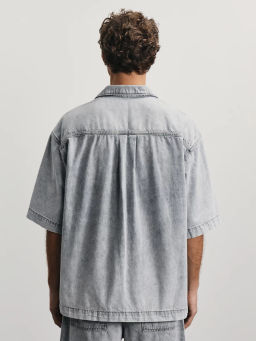 Облегченная джинсовая рубашка / Zarina  фото 5