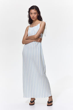 Vestido efecto arrugado con tirantes de lazo - H&m фото 2