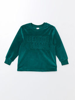 Bisiklet Yaka Uzun Kollu Kadife Erkek ?ocuk Pijama Tak?m? - Waikiki фото 2