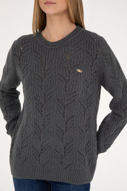 Женский свитер антрацитового цвета - U.s. polo assn фото 13