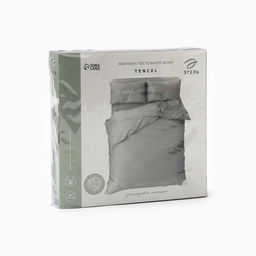 Постельное бельё Этель Евро Tencel 200*220см, 230*245см, 50*70см-2шт, цвет серый  фото 10