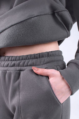 Арт. 2909 Костюм женский с начесом 44-52 (5 шт) Цвет:верх-серый, низ-серый - Калинка фото 4