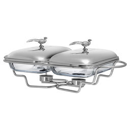 МАРМИТ ДВОЙНОЙ LEFARD СЕРИЯ ОХОТА СО СТЕКЛЯННЫМИ ФОРМАМИ ДЛЯ ЗАПЕКАНИЯ, 1,6Л/1,6Л