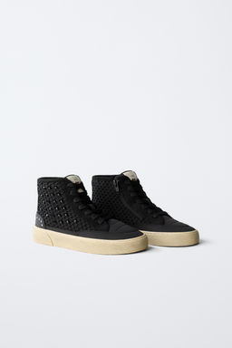 HIGH-TOP SNEAKERS WITH RHINESTONES - Zara фото 2