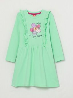 CRB wear/CWKG 62813-38-282 Платье для девочки, светло-зеленый/Ex.Cherubino