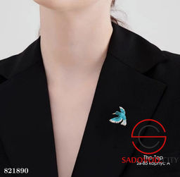 Брошь птичка на булавке