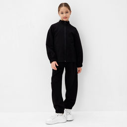 Брюки для девочки MINAKU: Casual Collection KIDS, чёрные, рост 152 см