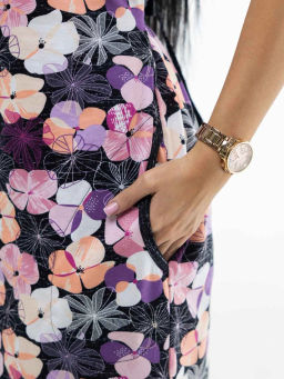 Халат женский, цвет розовый сиреневый синий