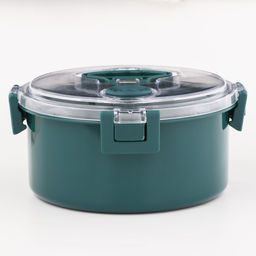 Ланч-бокс в школу, контейнер для еды «Антрима», 1.1 л, с ложкой, 17.5×17.5×8.5 см, пластик, зелёный