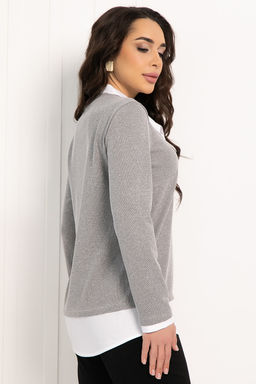Пуловер На высоте (светло-серый) Б12757-12М - Lt collection фото 2